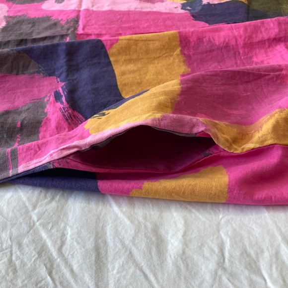 KAKTUS Plus Made In Italy Linen Brush Stroke Dress - Picture 7 of 15